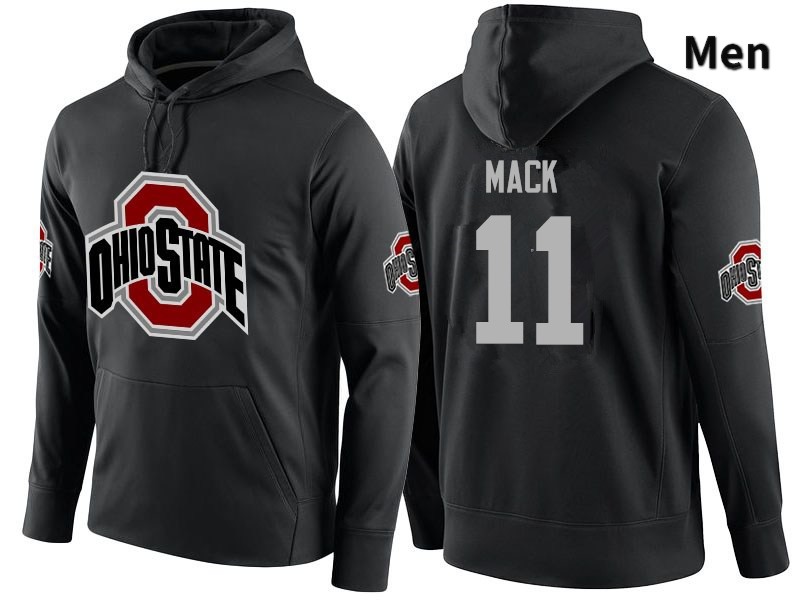 Ohio State Buckeyes Austin Mack Men's #11 Black Name Number College Football Hoodies